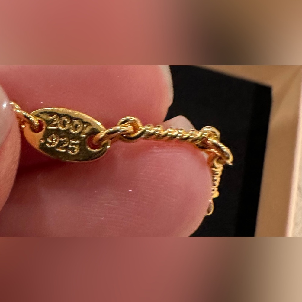 Gold Pendant Necklace with Cross and Sword Charms - Picture 5 of 6